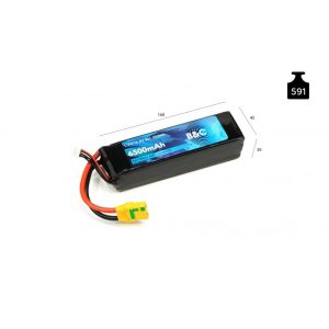 Аккумулятор LiPo B&C - 14.8v 6500 мАч 90 С
