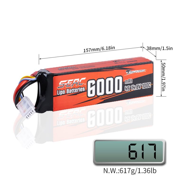 Аккумулятор Sunpadow 6000мАч 14.8в 4s