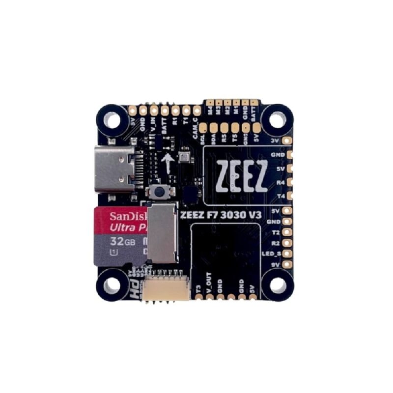 Полетный контроллер ZEEZ F7 3030 FLIGHT CONTROLLER V3 в комплекте с
регулятором оборотов ZEEZ 55А 3030 V3 10
