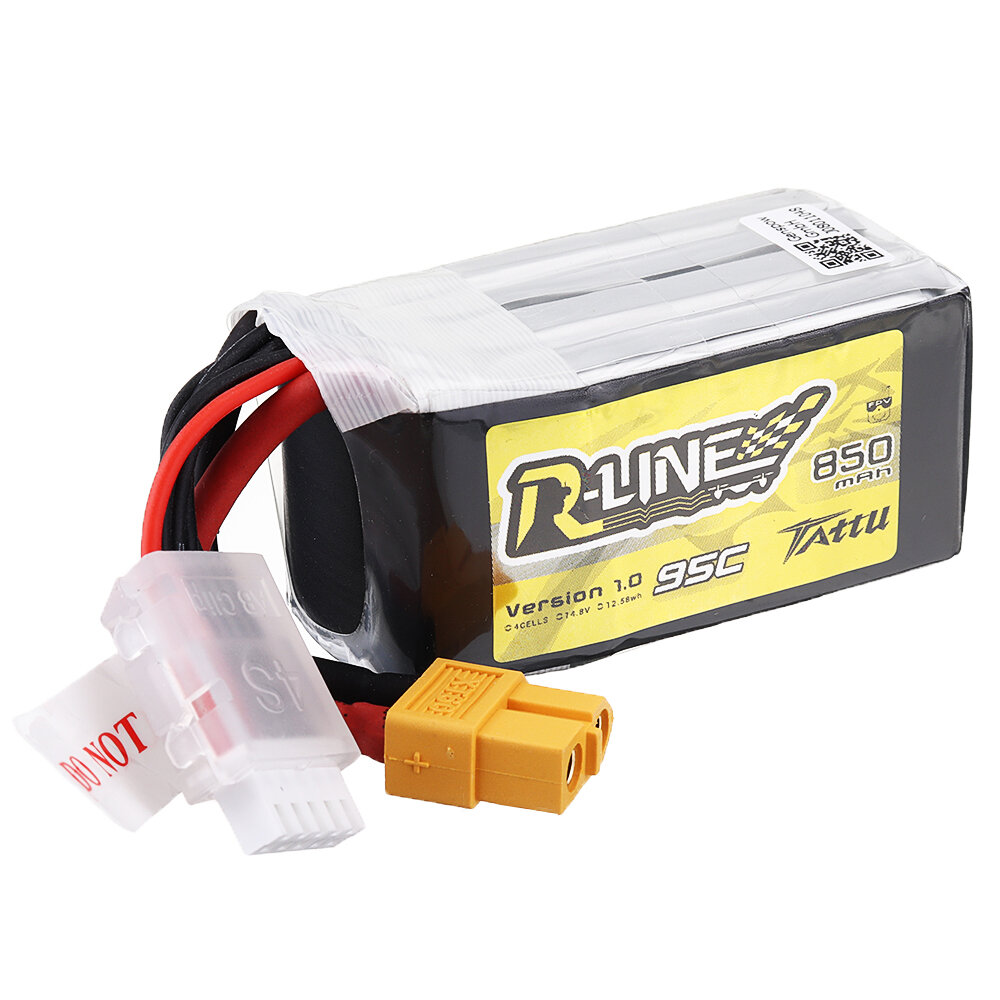 Аккумулятор Tattu R-Line V1.0 850мАч 4S 95C LiPo (XT30)