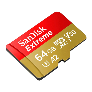Карта памяти 64Gb SanDisk Extreme microSDXC Class 10 UHS-I U3 V30 A2