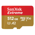Карта памяти 512Gb SanDisk Extreme microSDXC Class 10 UHS-I U3 V30