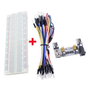 Тестовый комплект (питание + макетная плата 830 точек MB-102 + набор проводов 65шт) (Arduino)